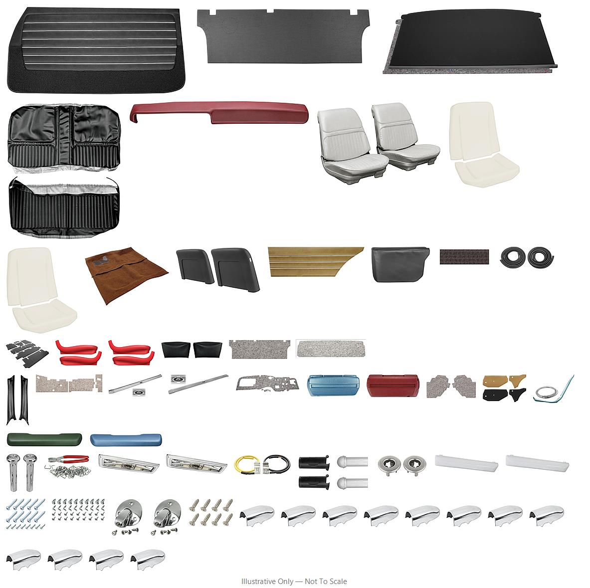 Photo of Interior Kit, 1968 Skylark Stage III, Buckets, Coupe w/o AC, LEG
