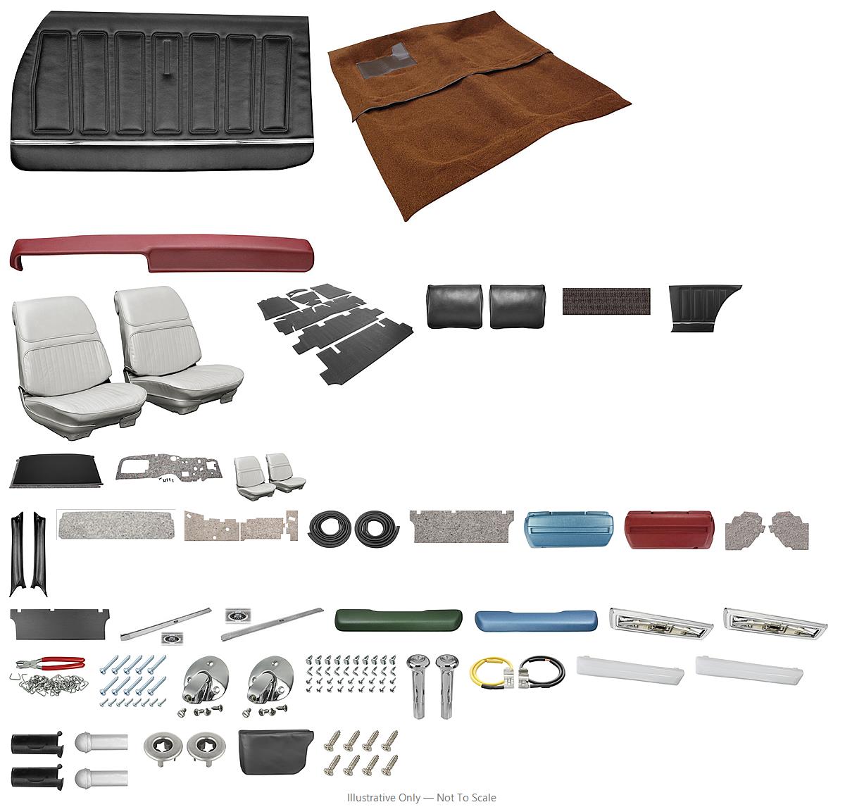 Photo of Interior Kit, 1968 Skylark Stage III, Standard Bench, Coupe LEG