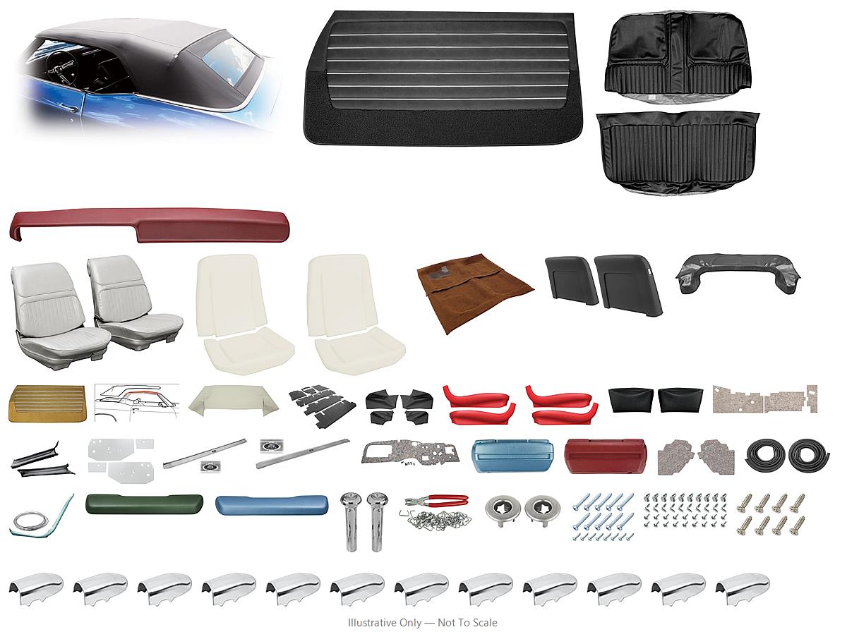 Photo of Interior Kit, 1968 Skylark Stage III, Buckets, Convertible w/o AC LEG