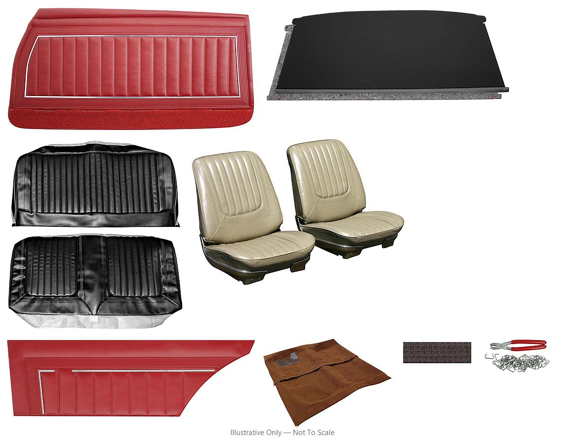 Photo of Interior Kit, 1969 Skylark Stage I, Buckets, Coupe LEG