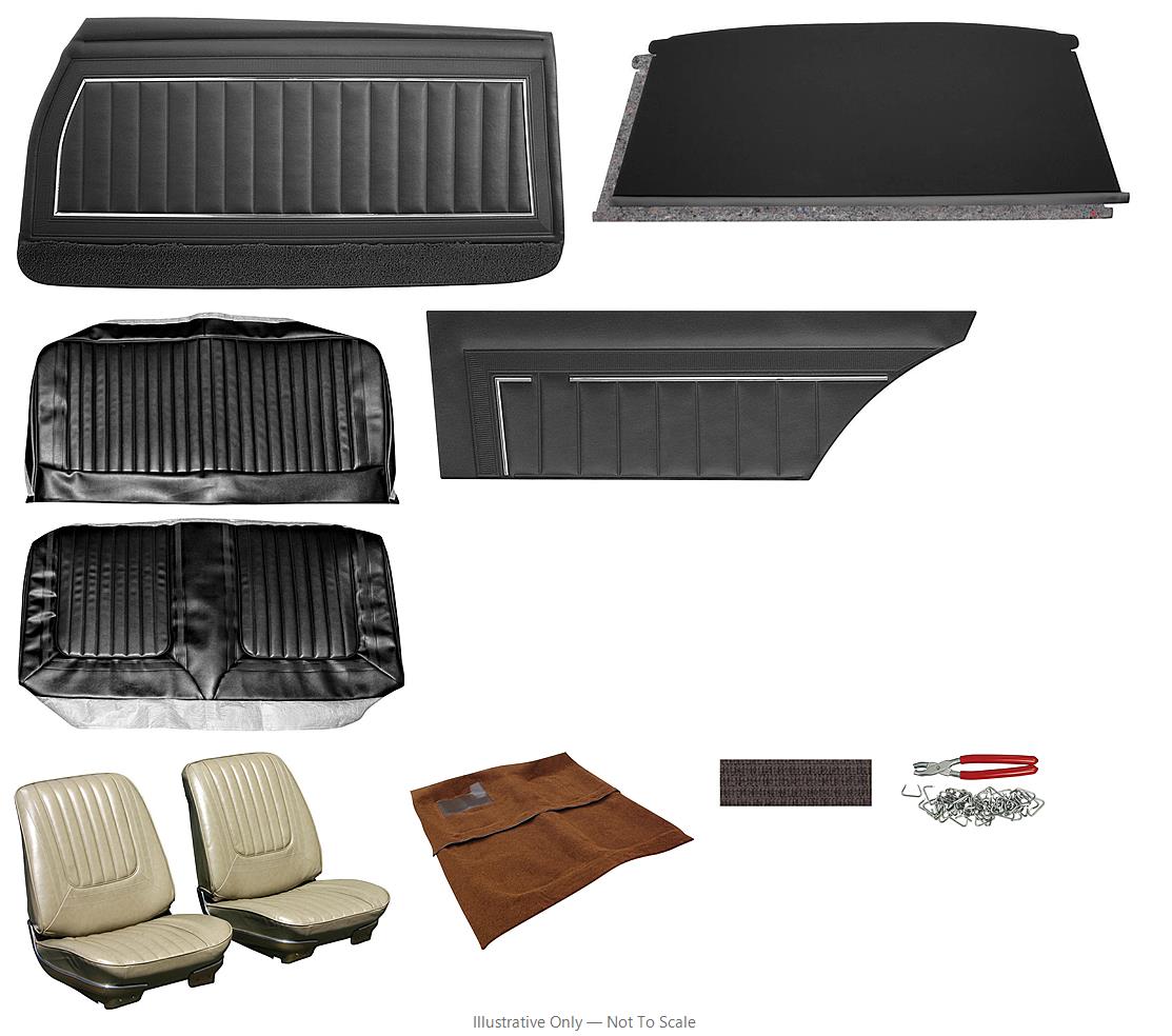 Photo of Interior Kit, 1969 Skylark Stage I, Custom Bench, Coupe w/Armrest PUI