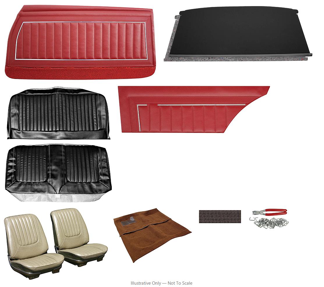 Photo of Interior Kit, 1969 Skylark Stage I, Custom Bench, Coupe w/o Armrest LEG