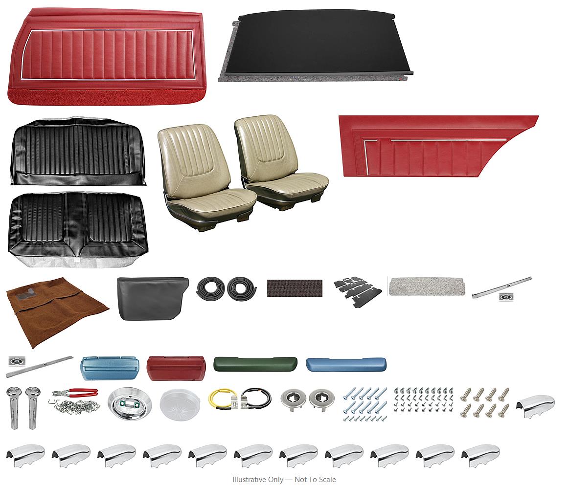 Photo of Interior Kit, 1969 Skylark Stage II, Buckets, Coupe LEG