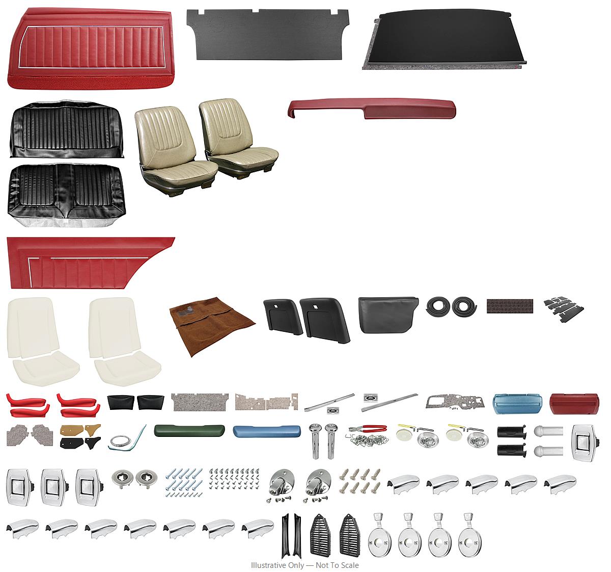 Photo of Interior Kit, 1969 Skylark Stage III, Buckets, Coupe LEG