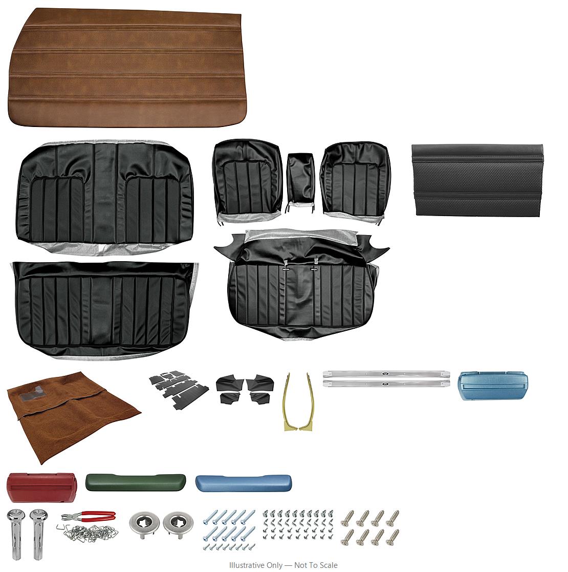 Photo of Interior Kit, 1970 Skylark (Custom) Stage II, SB w/ AR, Convertible PW, Lgd