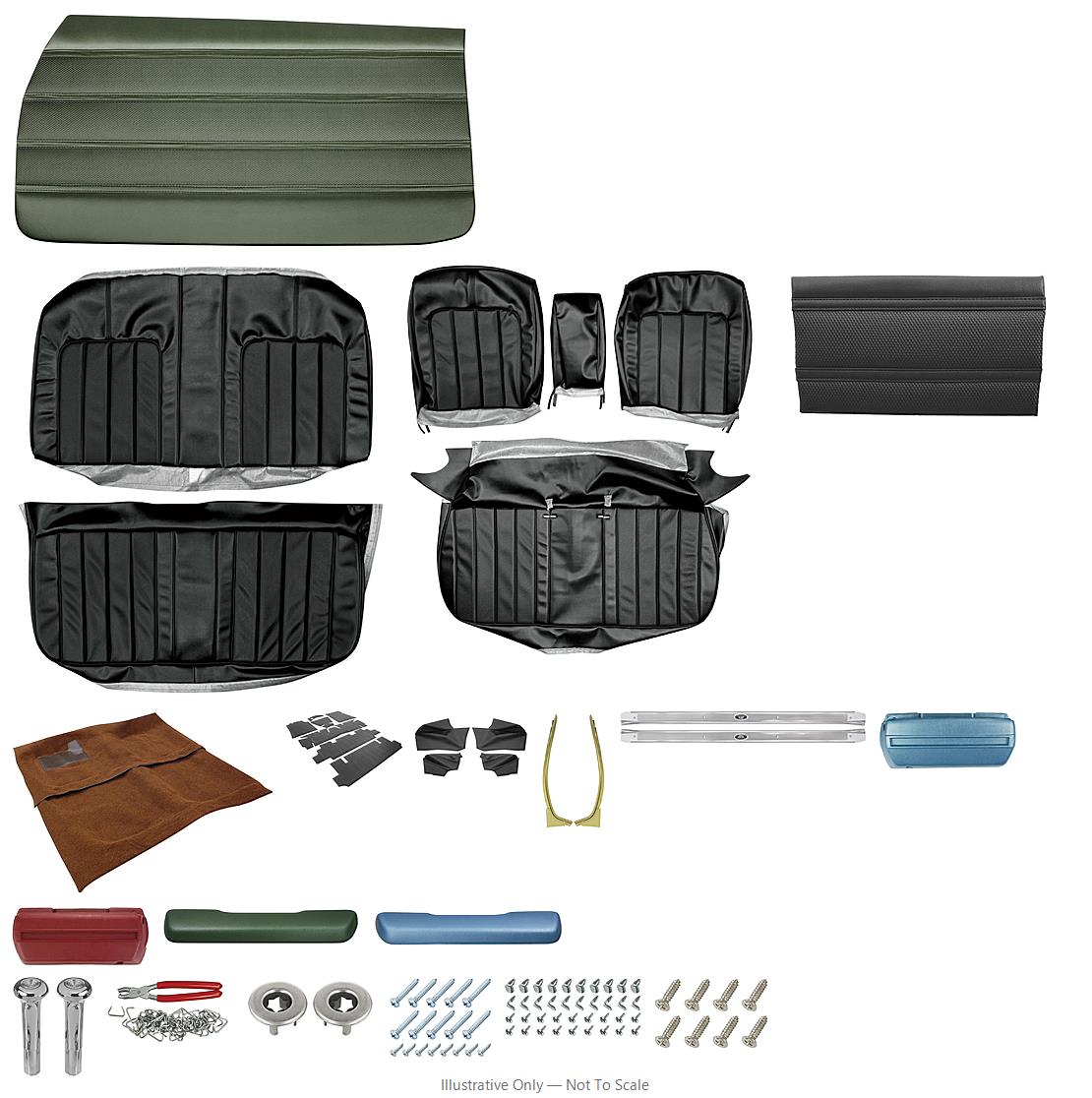 Photo of Interior Kit, 1970 Skylark (Custom) Stage II, SB w/ AR, Convertible PW, PUI