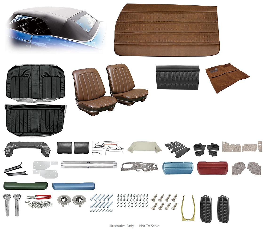 Photo of Interior Kit, 1970 Skylark (Custom) Stage III, SB w/o AR, Convertible PW, Lgd