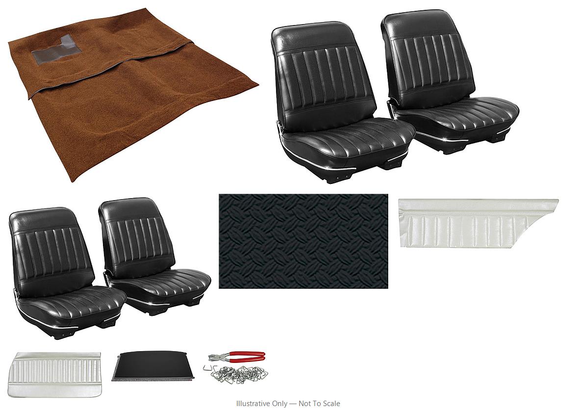 Photo of Interior Kit, 1971-72 Skylark (Custom) Stage I, SB w/ AR, Coupe, Legendary