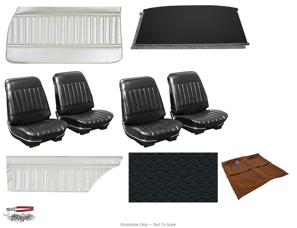 Photo of Interior Kit, 1971-72 Skylark (Custom) Stage I, SB w/o AR, Coupe, Legendary