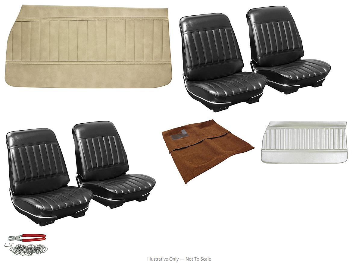 Photo of Interior Kit, 1971-72 Skylark (Custom) Stage I, SB w/o AR, Convertible, PUI