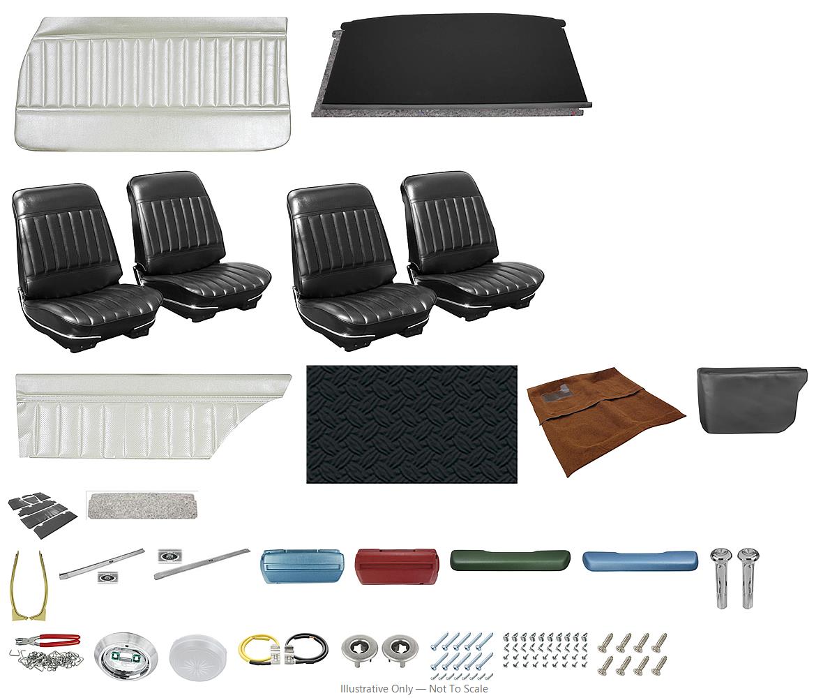 Photo of Interior Kit, 1971-72 Skylark (Custom) Stage II, SB w/ AR, Coupe, Legendary