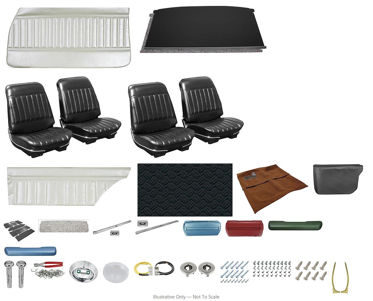 Photo of Interior Kit, 1971-72 Skylark (Custom) Stage II, SB w/o AR, Coupe, Legendary