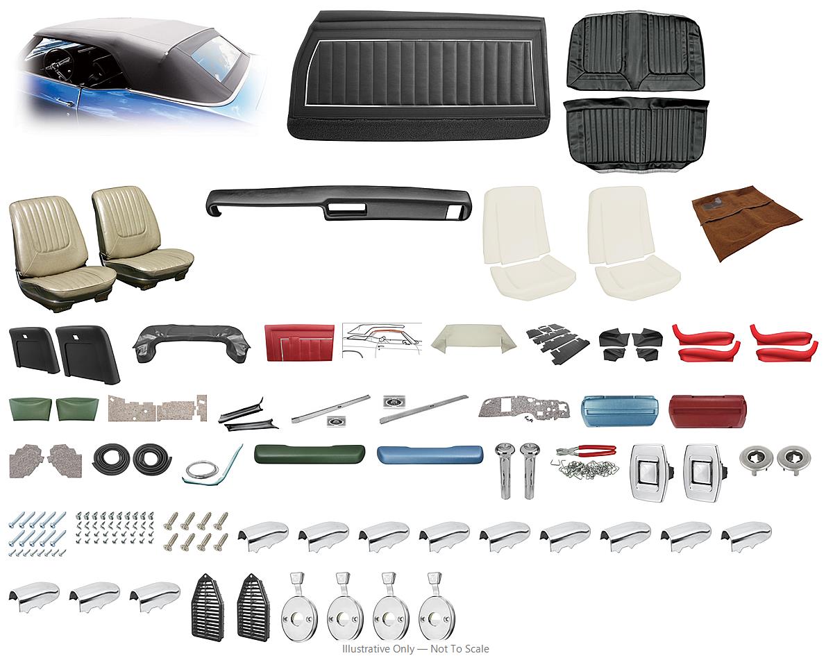 Photo of Interior Kit, Stage III, 1969 Skylark Convertible, Buckets, w/AC PUI