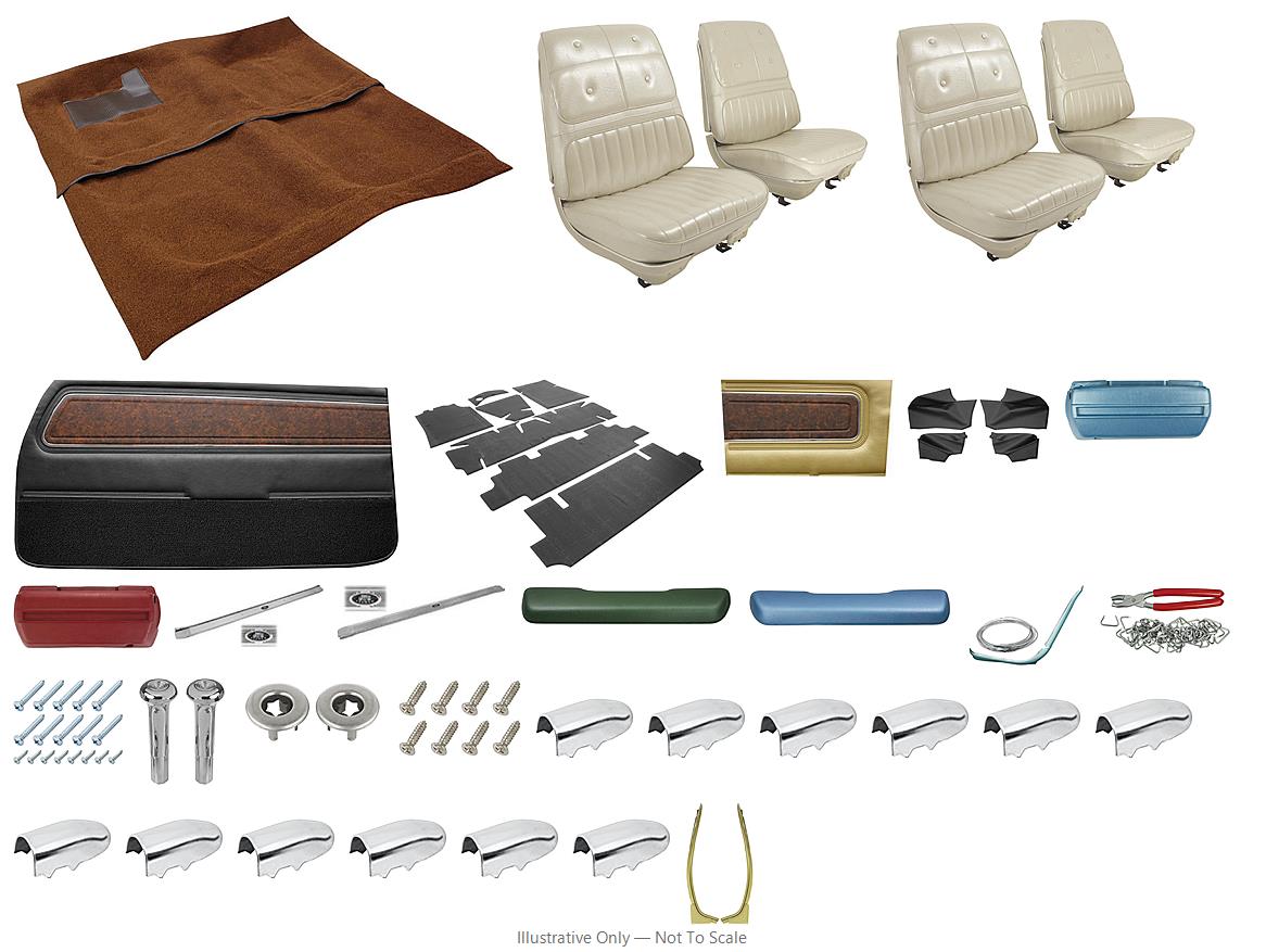 Photo of Interior Kit, 1970 Cutlass Holiday & 442 , Stage II, Buckets, CnvP, Distinctive