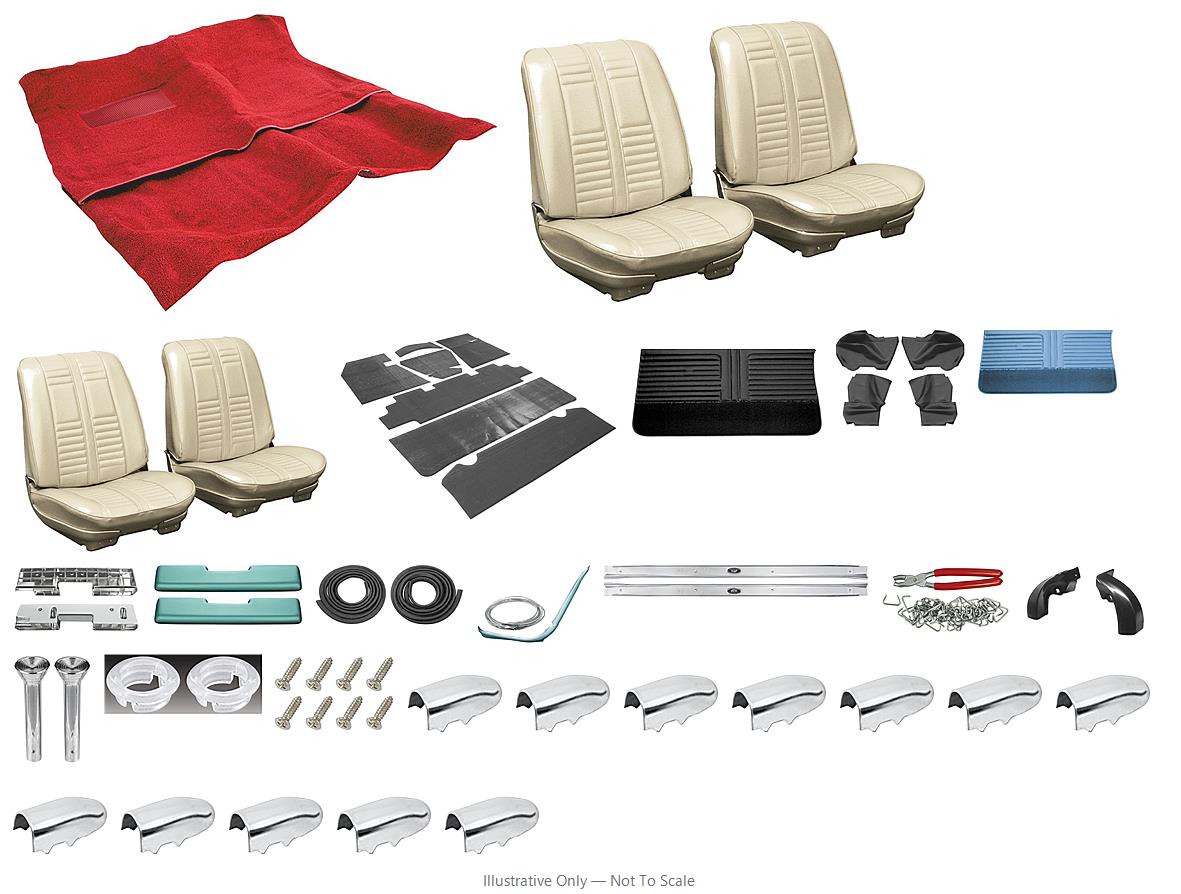 Photo of Interior Kit, 1966 Cutlass Holiday, Stage II, Buckets, Convertible, Distinctive