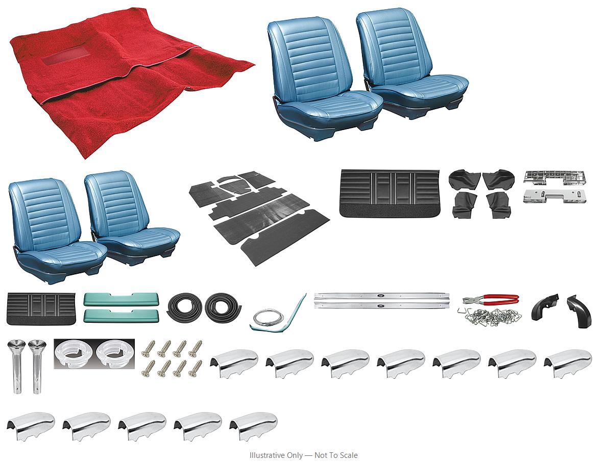 Photo of Interior Kit, 1967 Cutlass Holiday, Stage II, Buckets, Convertible, Distinctive