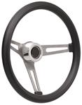 Steering Wheel, GT Perf., GT3 Retro Slots, Brushed SS, 15" Foam, 4.25" Dish