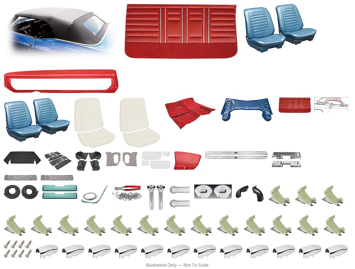 Photo of Interior Kit, 1967 Cutlass Holiday, Stage III, Buckets, Convertible, Legendary