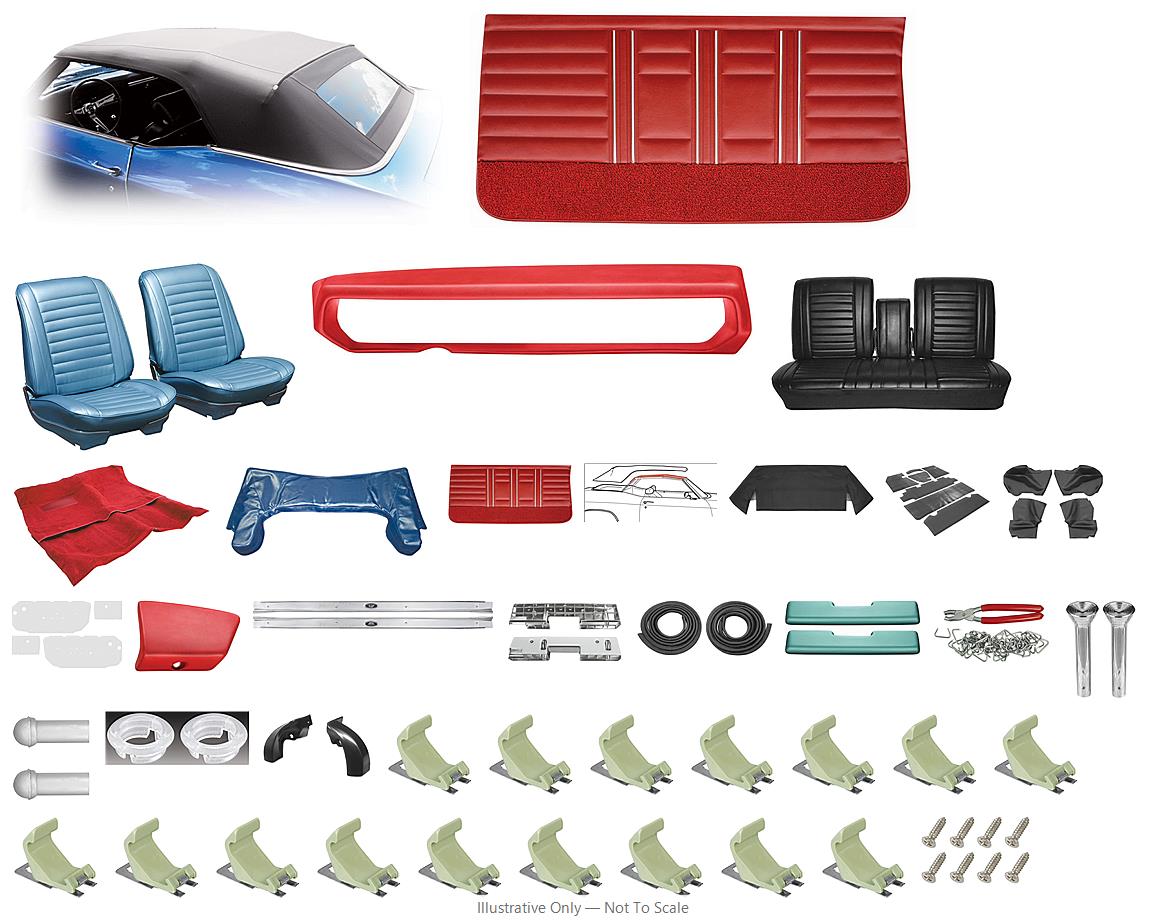 Photo of Interior Kit, 1967 Cutlass Holiday, Stage III, Bench, Convertible, Legendary
