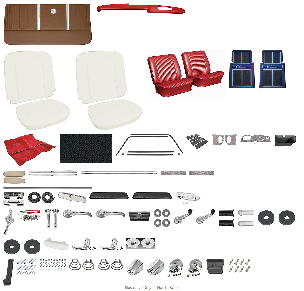 Photo of Interior Kit, 1964 El Camino Stage IV, Buckets-PUI