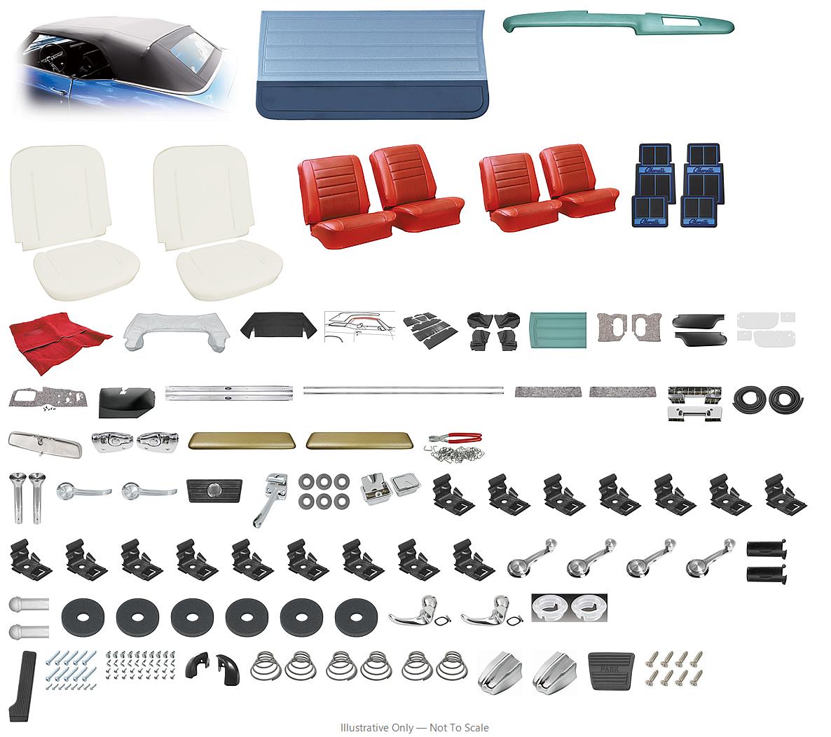Photo of Interior Kit, 1965 Chevelle Stage IV, Buckets, Convertible-LEGENDARY