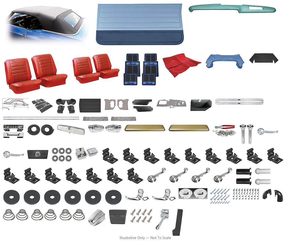 Photo of Interior Kit, 1965 Chevelle Stage IV, Split Bench, Convertible-DISTINCTIVE