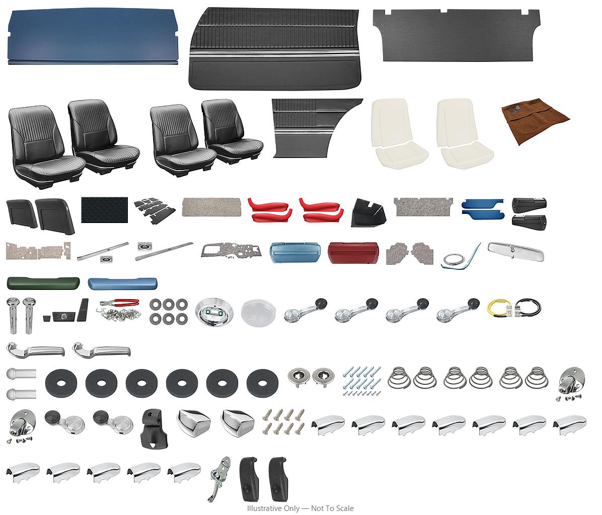Photo of Interior Kit, 1968 Cutlass/442 Stage IV, Buckets, Sports Coupe (2dr Post) DI