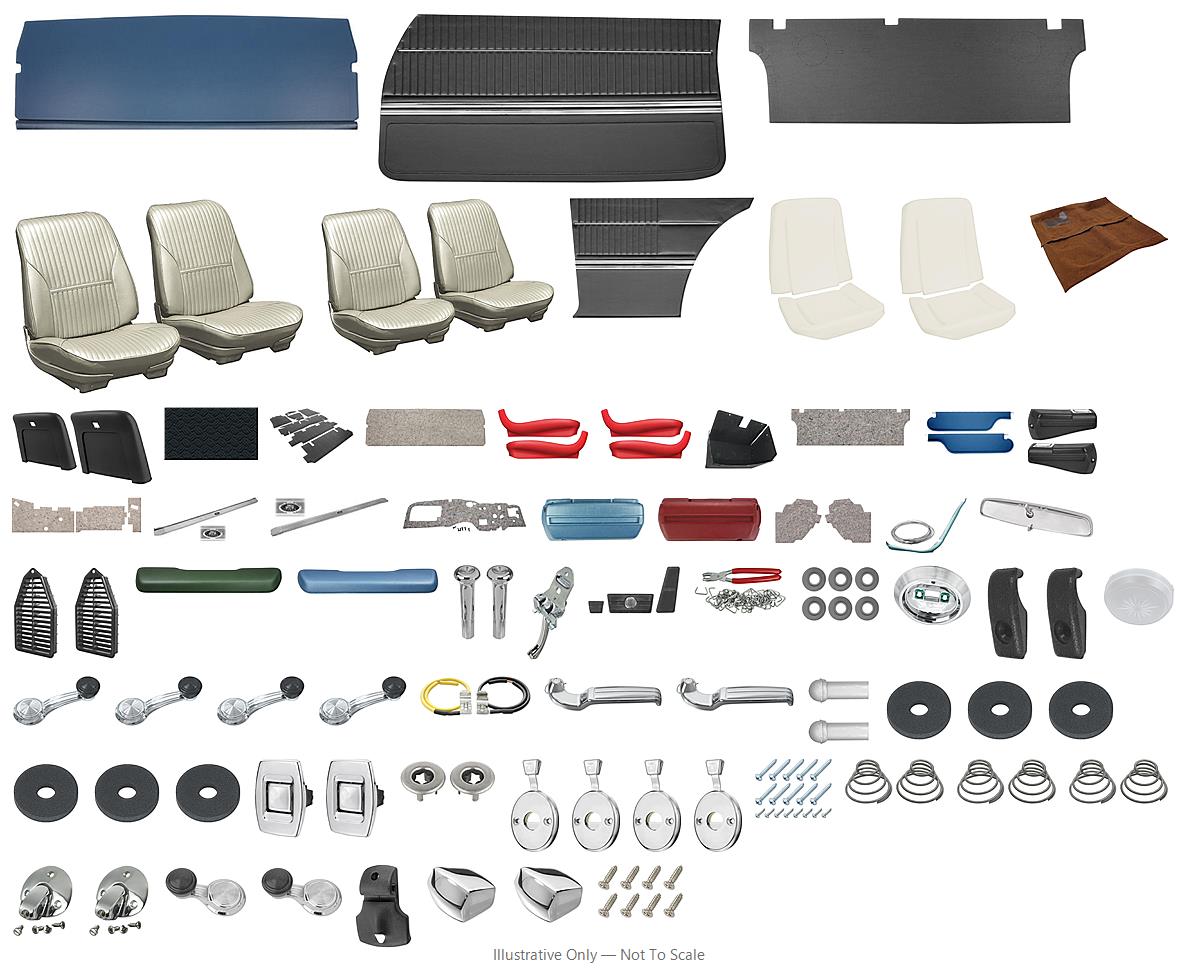 Photo of Interior Kit, 1969 Cutlass Stage IV, Buckets, Sports Coupe/Sedan DI