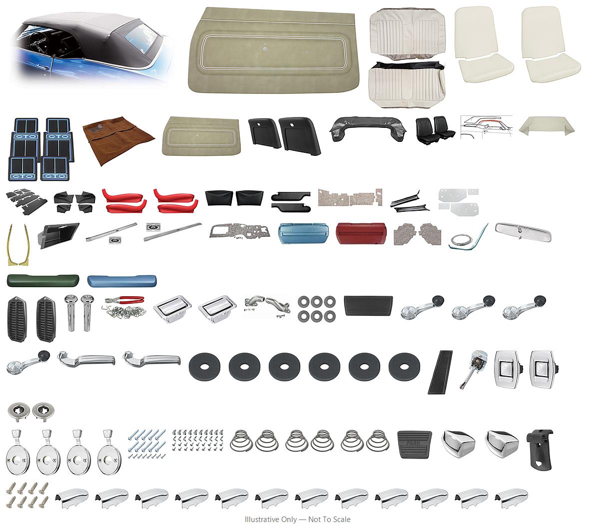 Photo of Interior Kit, 1972 GTO/LeMans/Tempest Stage IV, Convertible PW, Legendary