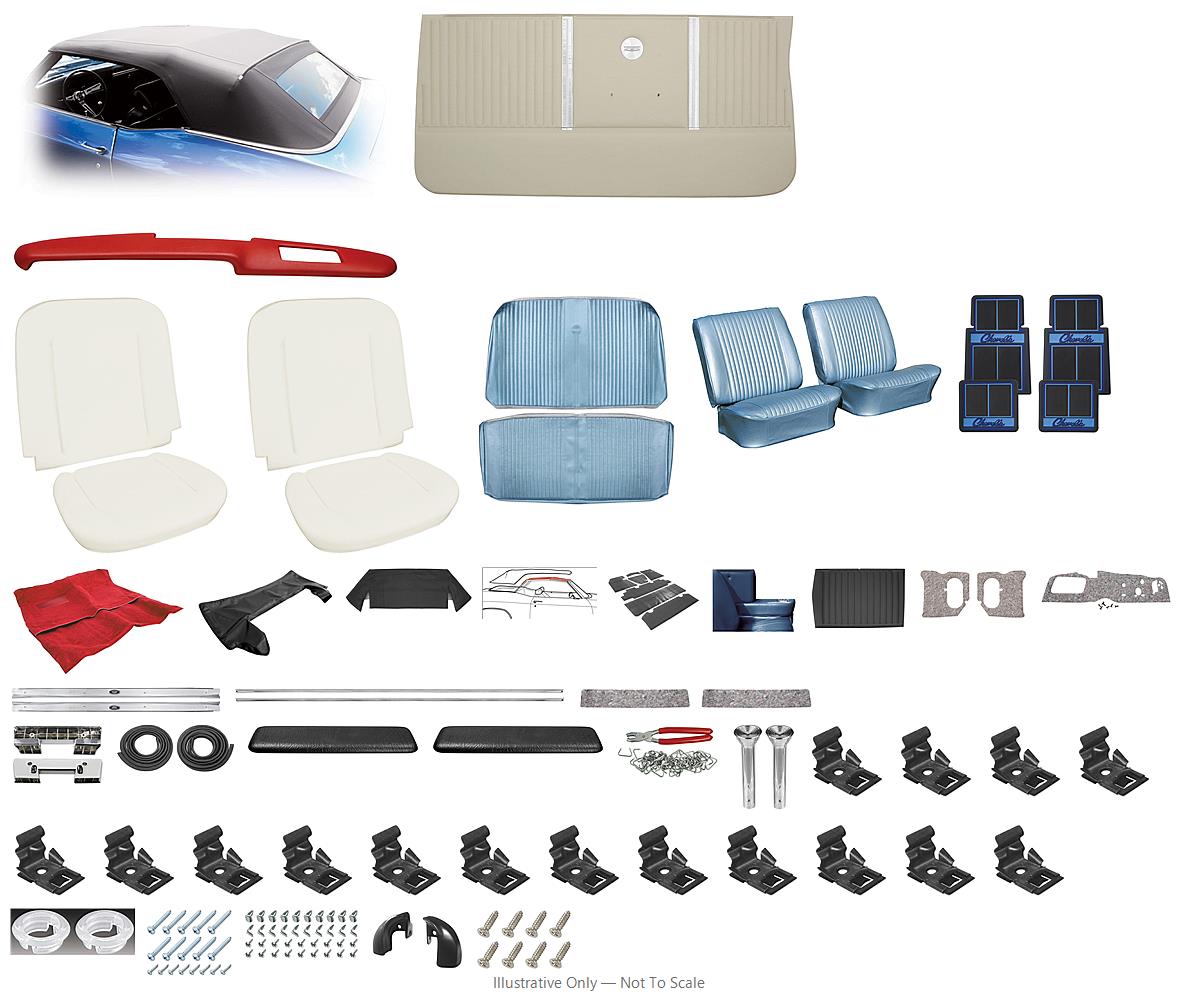 Photo of Interior Kit, 1964 Chevelle Stage III, Buckets, Convertible-DISTINCTIVE
