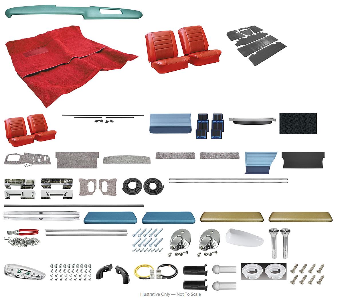 Photo of Interior Kit, 1965 Chevelle Stage III, Split Bench, Coupe-PUI
