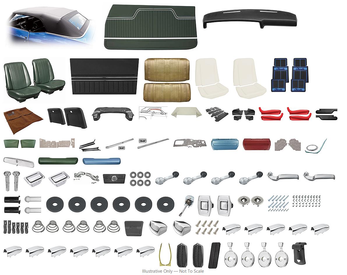 Photo of Interior Kit, 1970 Chevelle Stage IV, Buckets, Convertible PW, PUI