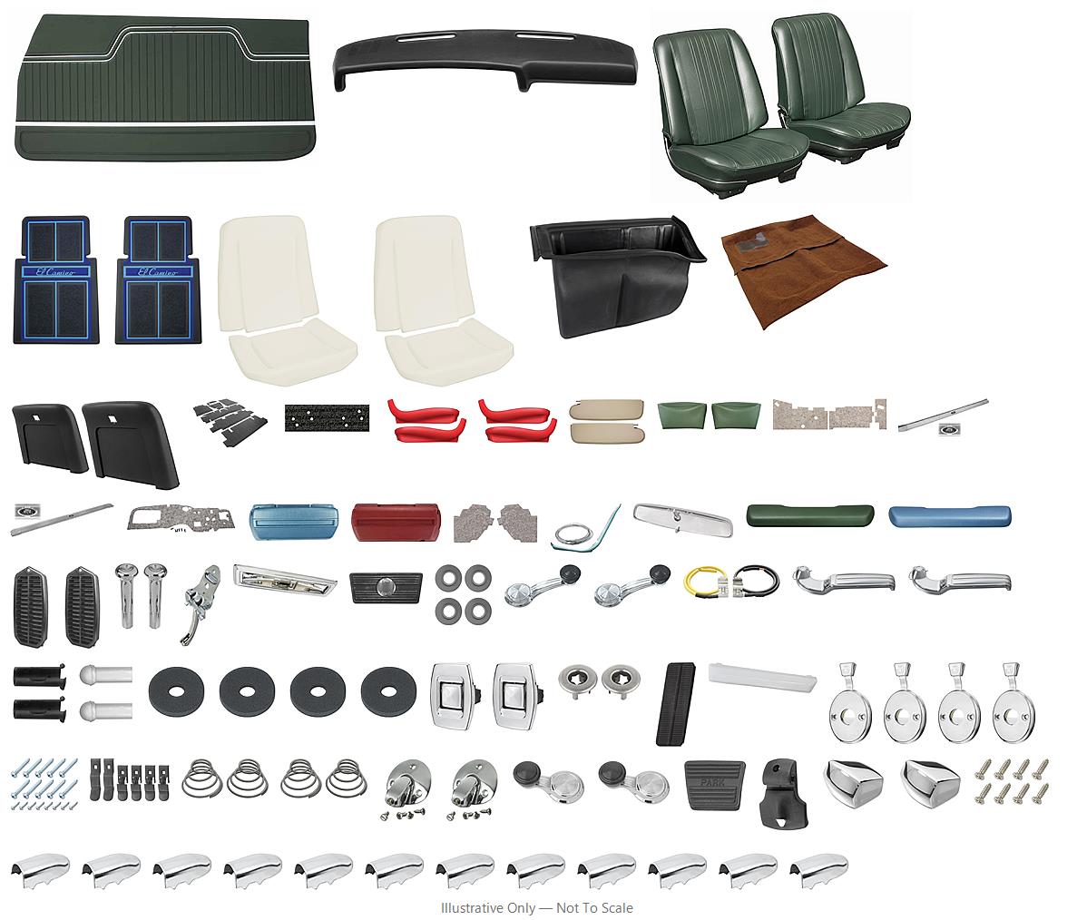 Photo of Interior Kit, 1970 El Camino Stage IV, Buckets, PUI
