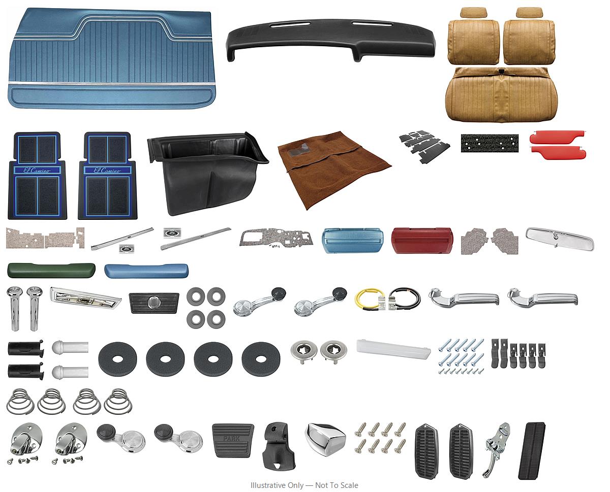 Photo of Interior Kit, 1970 El Camino Stage IV, Split Bench, Distinctive