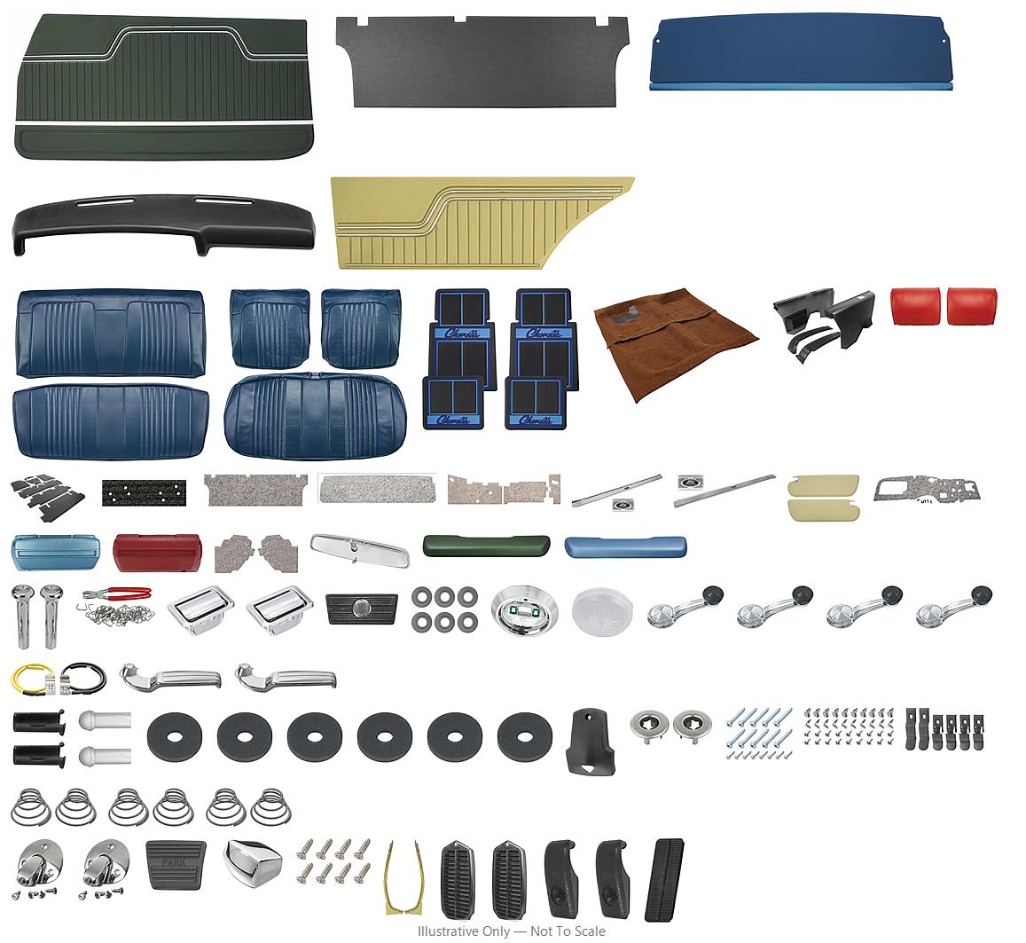 Photo of Interior Kit, 1971-72 Chevelle Stage IV, Split Bench, Coupe, PUI