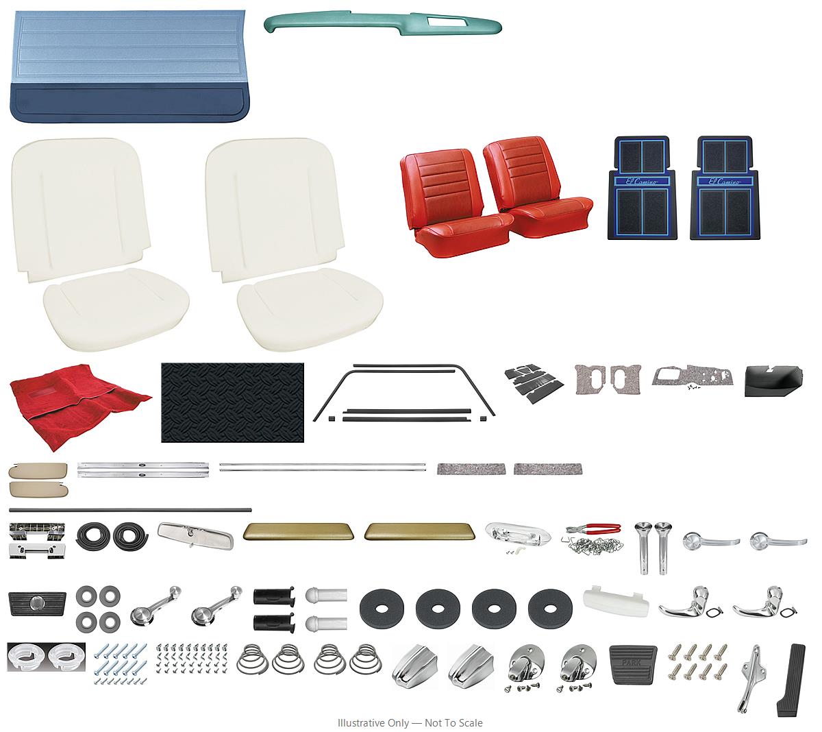 Photo of Interior Kit, 1965 El Camino Stage IV, Buckets-PUI