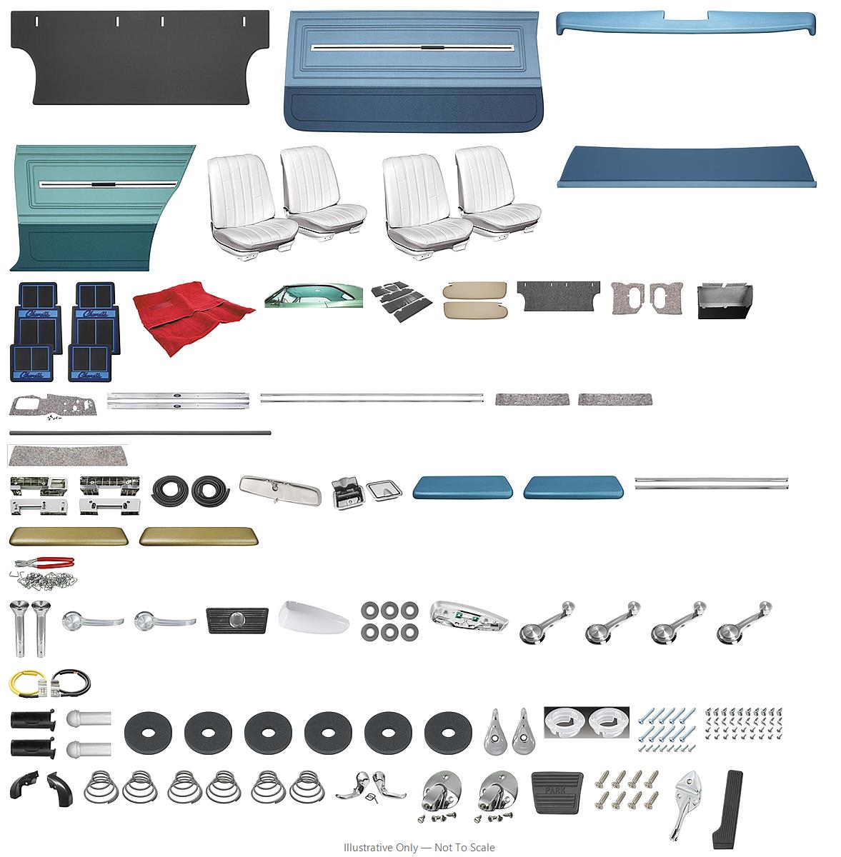 Photo of Interior Kit, 1966 Chevelle Stage IV, Split Bench, Coupe, PUI