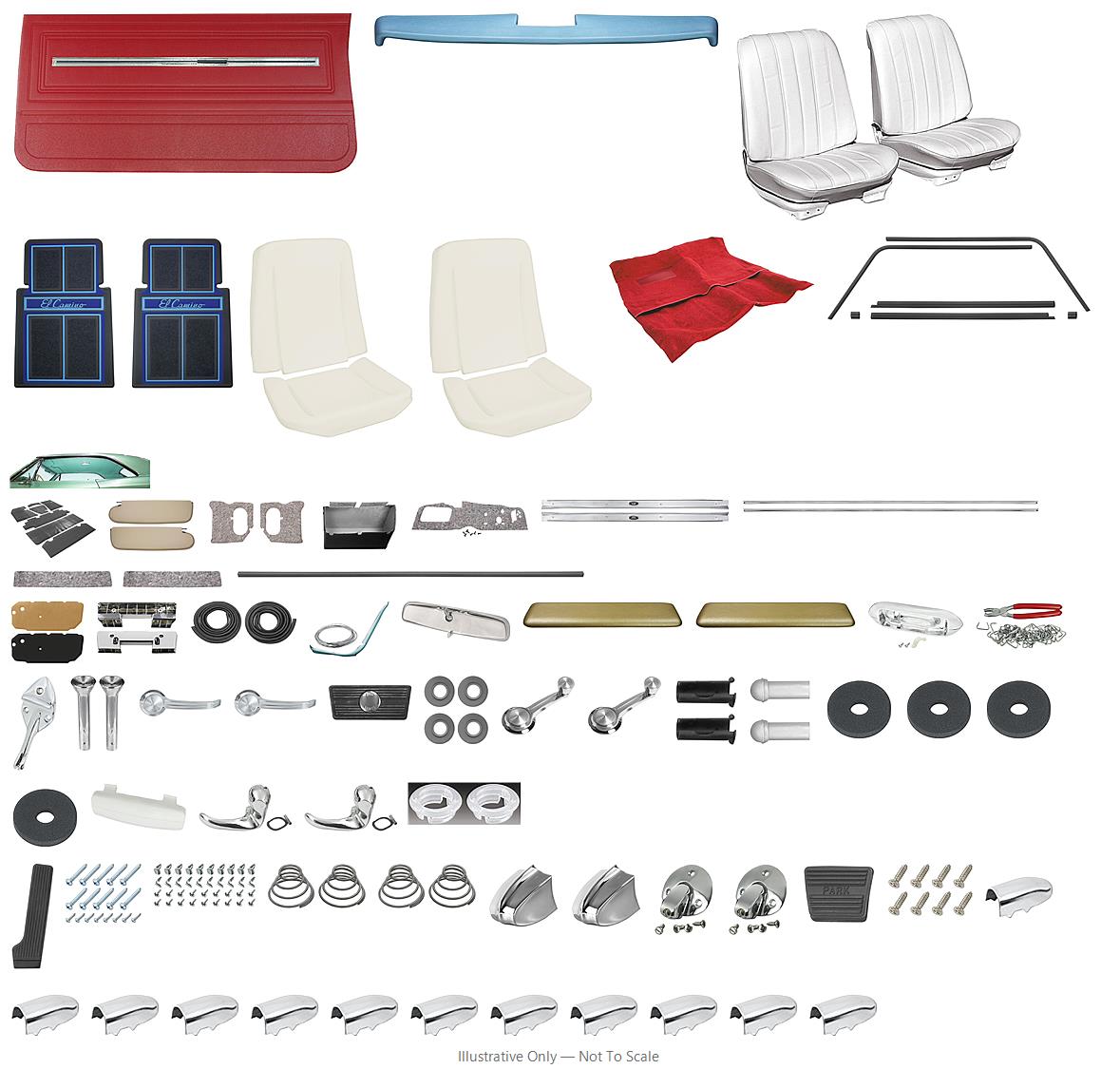 Photo of Interior Kit, 1966 El Camino Stage IV, Buckets, LEG