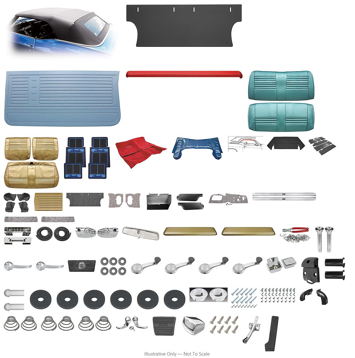 Photo of Interior Kit, 1967 Chevelle Stage IV, Split Bench, Convertible, DI