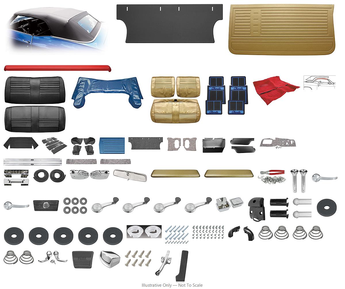 Photo of Interior Kit, 1967 Chevelle Stage IV, Split Bench, Convertible, PUI