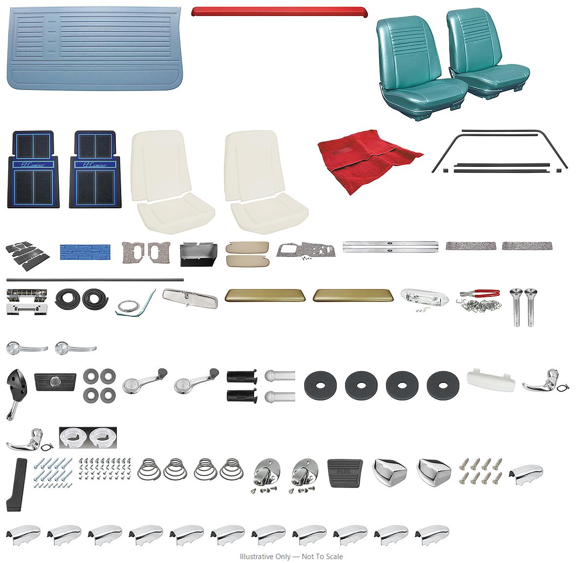 Photo of Interior Kit, 1967 El Camino Stage IV, Buckets, DI