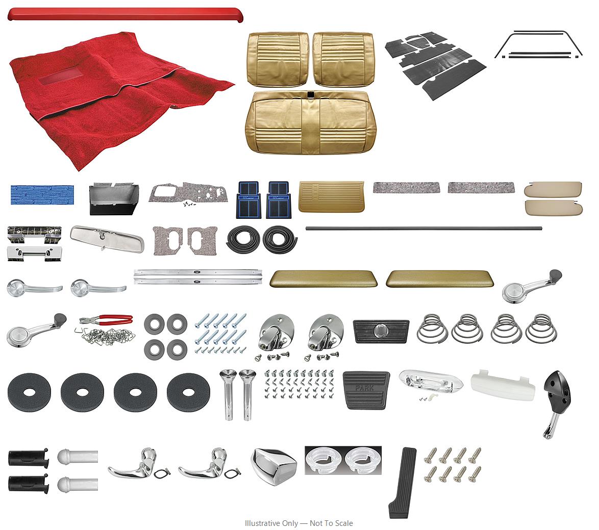 Photo of Interior Kit, 1967 El Camino Stage IV, Split Bench, PUI