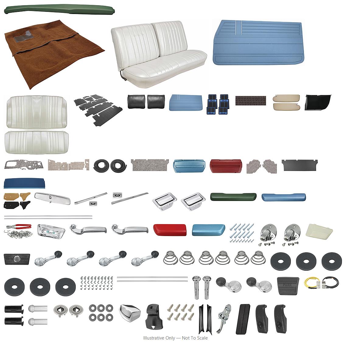 Photo of Interior Kit, 1968 Chevelle Stage IV, Split Bench, Coupe LEG