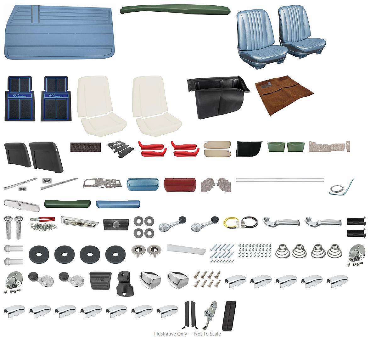 Photo of Interior Kit, 1968 El Camino Stage IV, Buckets PUI