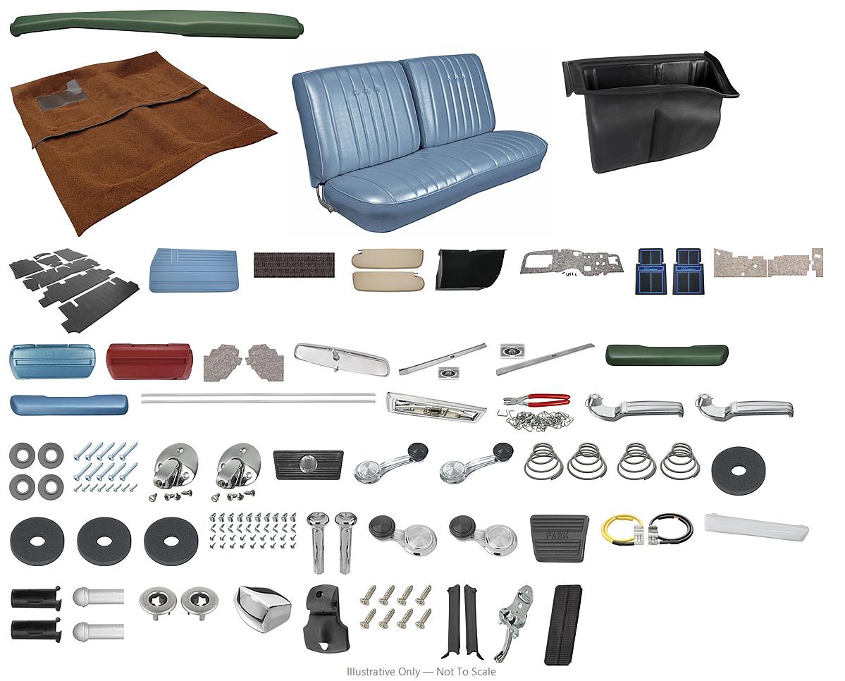 Photo of Interior Kit, 1968 El Camino Stage IV, Split Bench DI