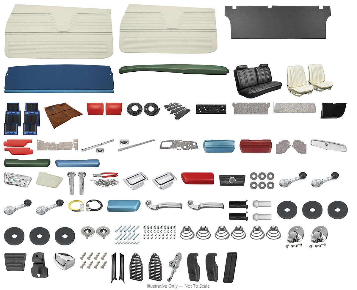 Photo of Interior Kit, 1969 Chevelle Stage IV, Split Bench, Coupe PUI