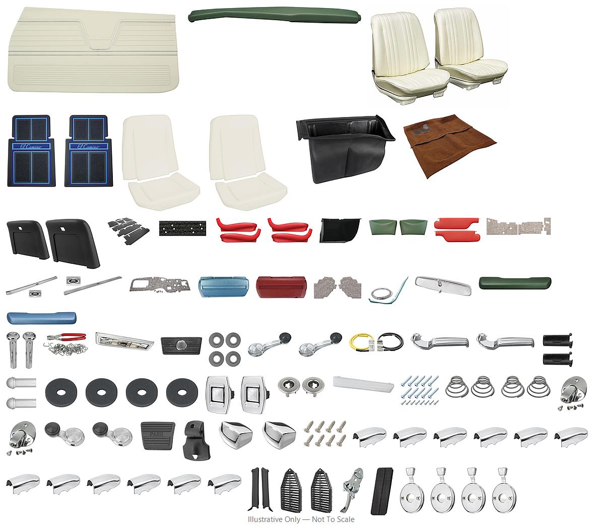 Photo of Interior Kit, 1969 El Camino Stage IV, Buckets PUI