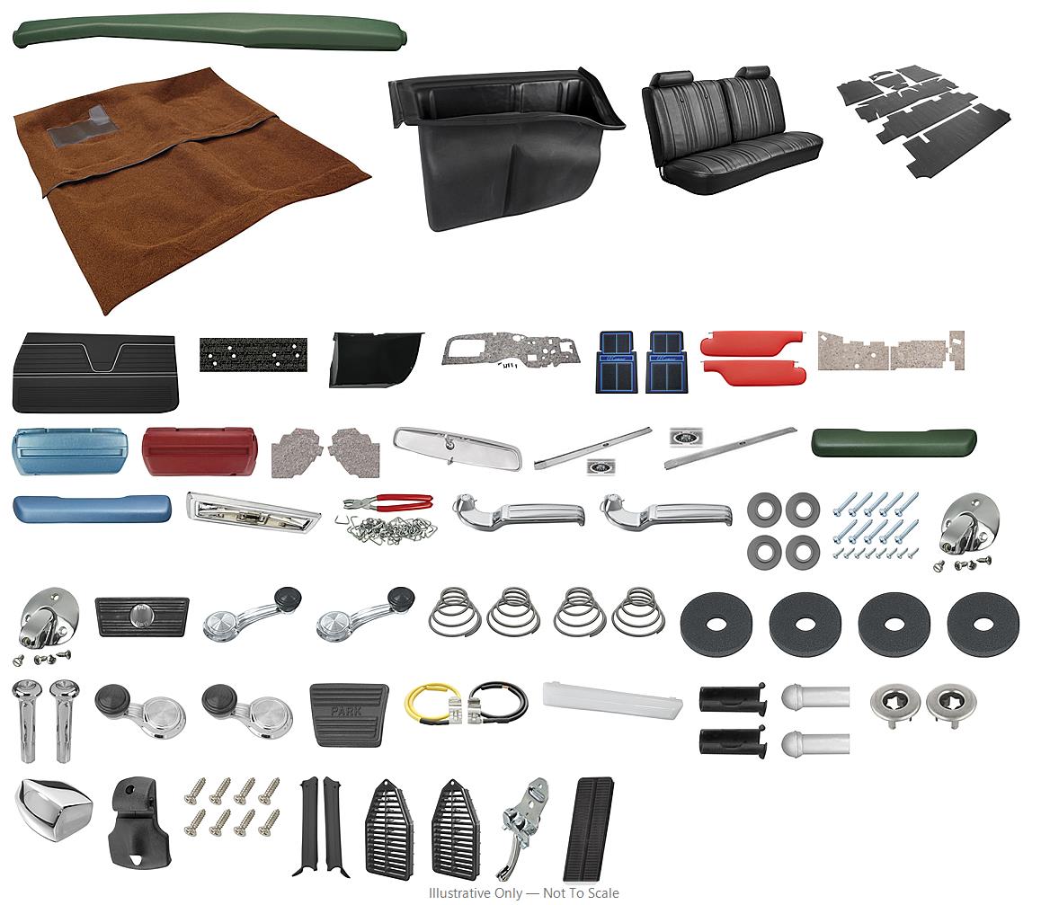 Photo of Interior Kit, 1969 El Camino Stage IV, Split Bench DI