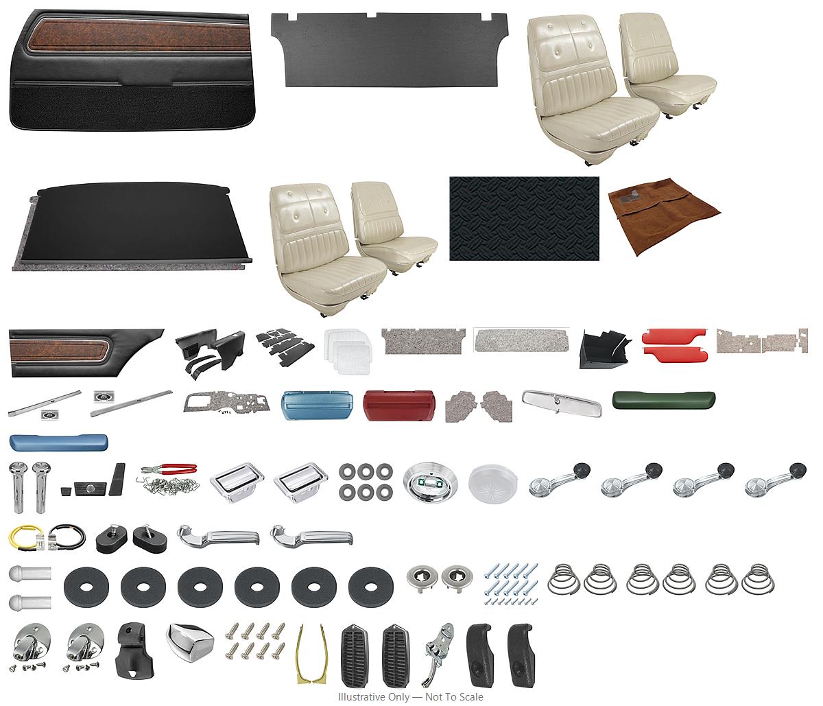 Photo of Interior Kit, 1970 Cutlass Sprme Holiday & Sprme , Stage IV, Bench, Coupe, D