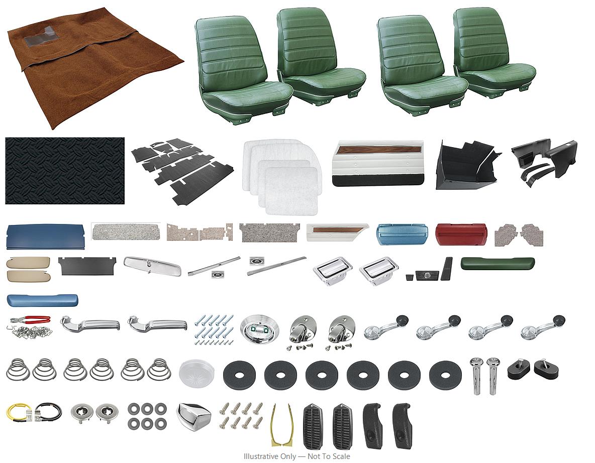 Photo of Interior Kit, 1971 Cutlass Holiday & "S", Stage IV, Bench, Coupe, Distinctive